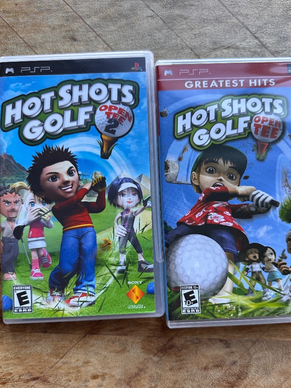 Hot Shots Golf Open Tee 1 & 2 Sony PSP Bundle CIB Complete Set